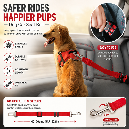 Adjustable Pet Car Seat Belt