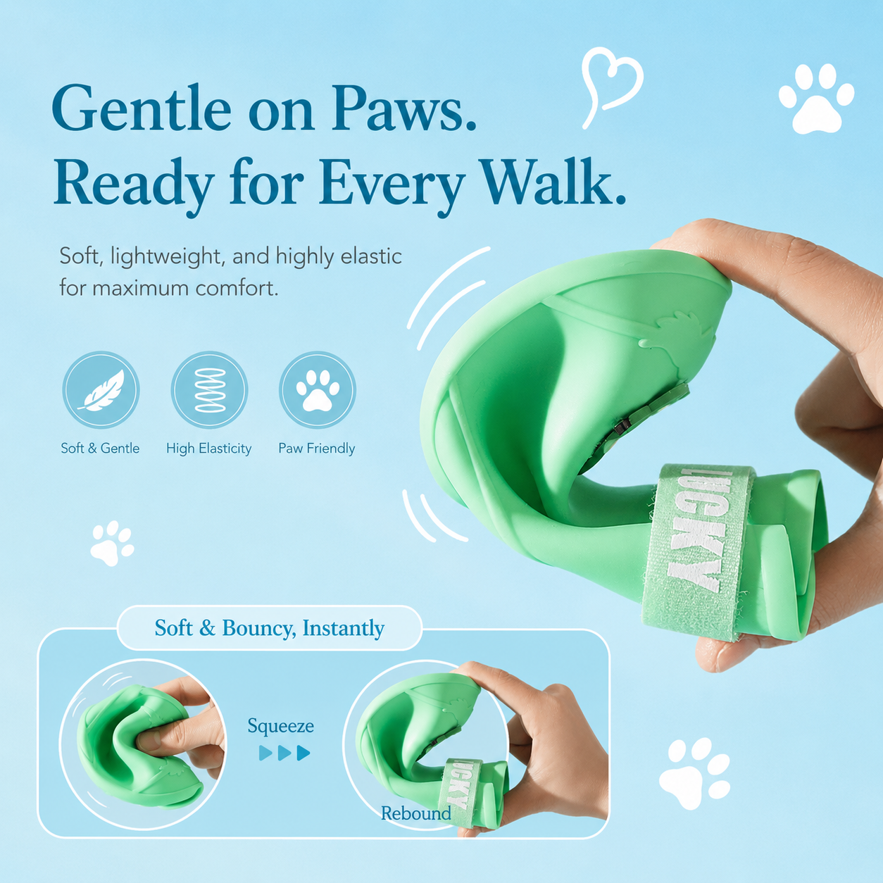 Waterproof Anti-Slip Silicone Rain Boots for Dogs