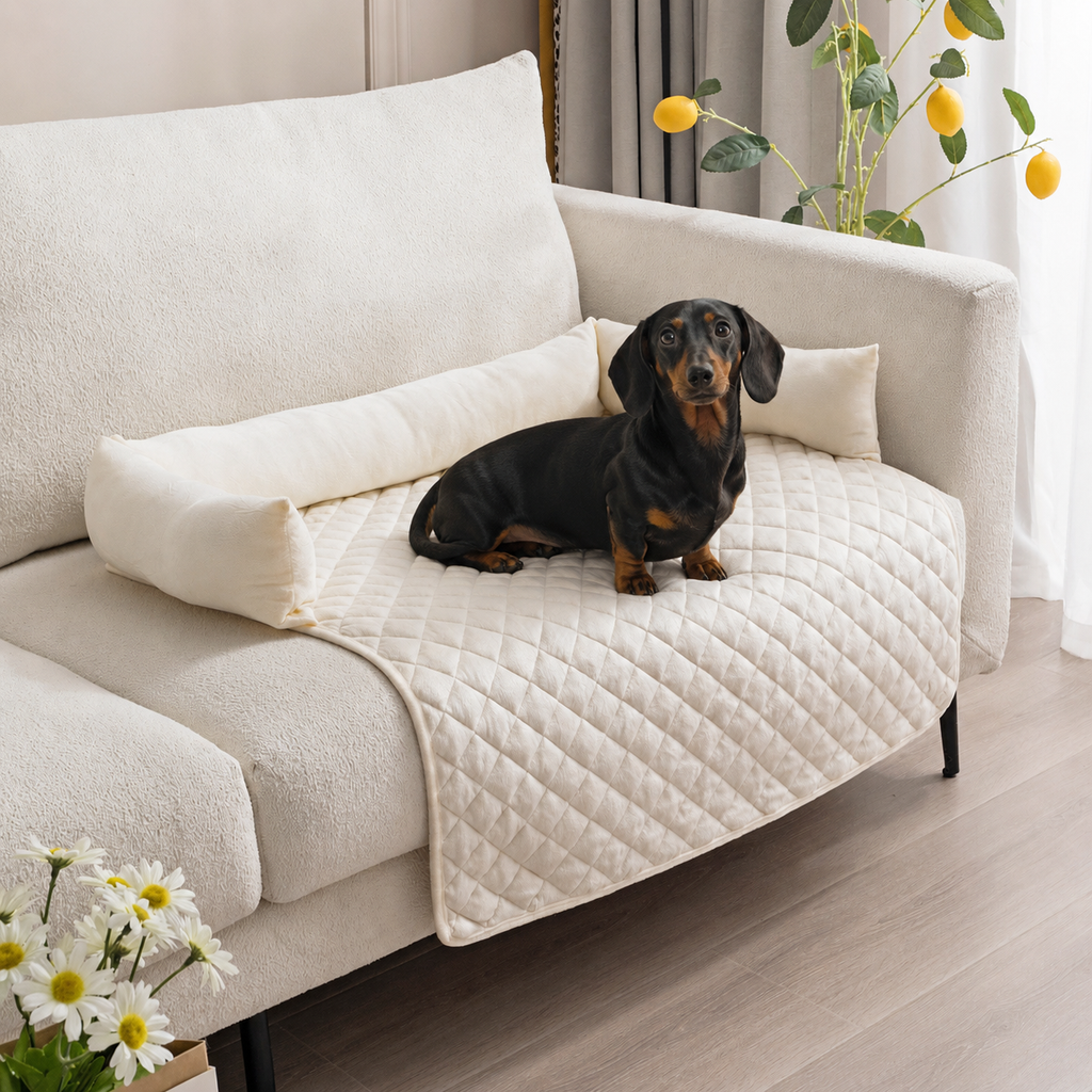 Dog Couch Bed – Washable Furniture Protector Sofa Cover for Dogs
