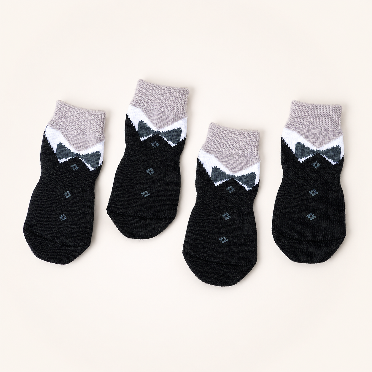 Dog Cotton Socks – Patterned Non-Slip Foot Cover (2 Pairs)