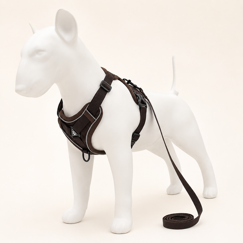 Best Dog Harness – Reflective Step-In Design with Matching Leash
