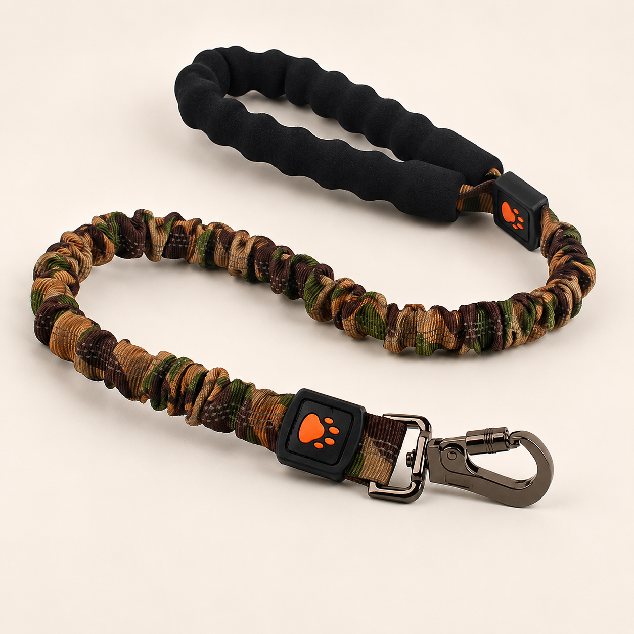 Camouflage Elastic Dog Leash – Adjustable Nylon for Large Dogs