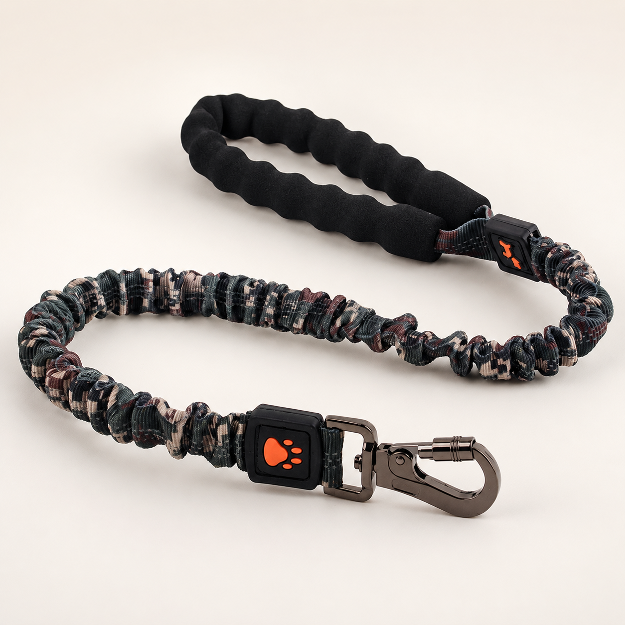 Camouflage Elastic Dog Leash – Adjustable Nylon for Large Dogs