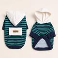 Small Dog Striped Hoodie Sweater
