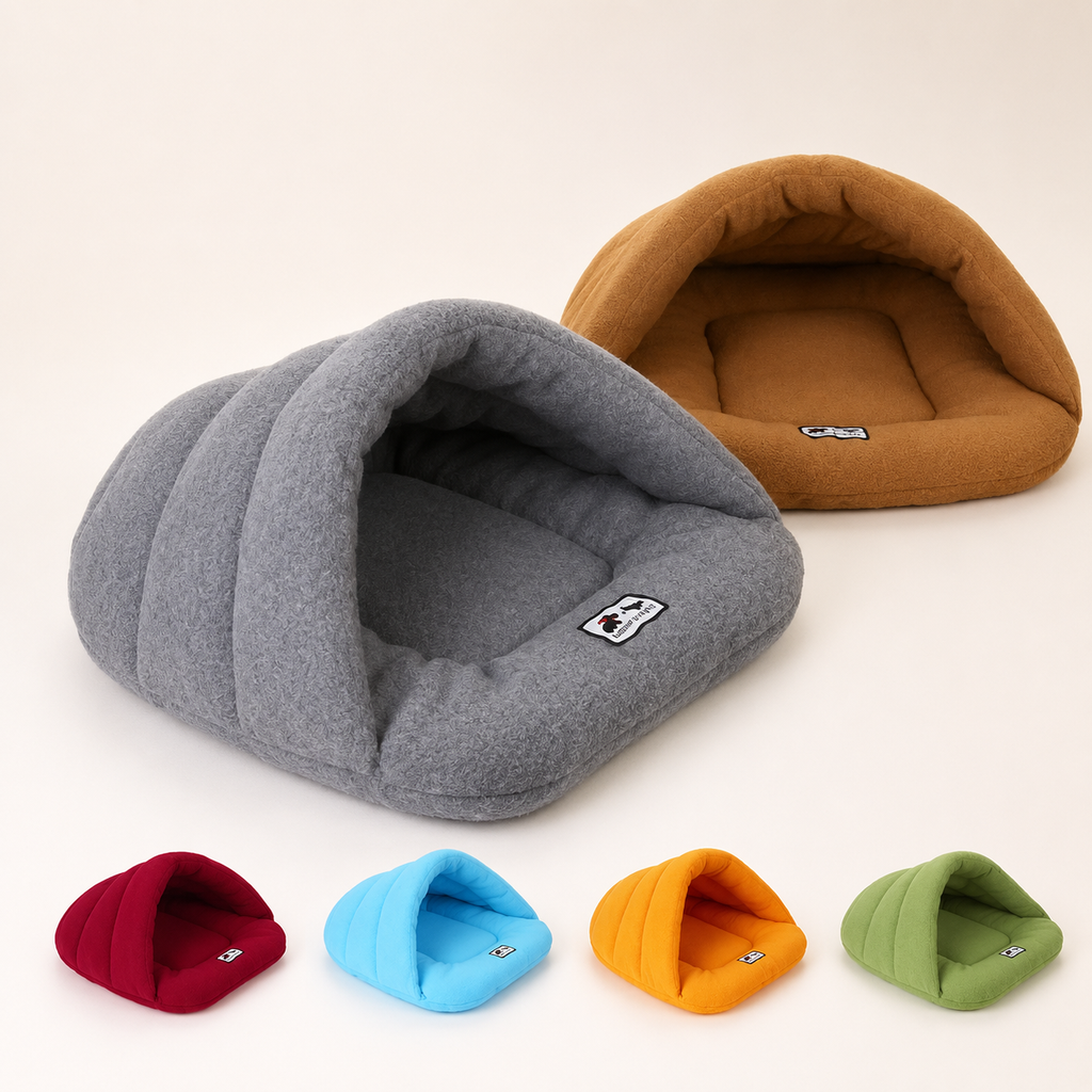 Cozy Cave Dog Bed | Covered Pet Bed for Cats & Small Dogs