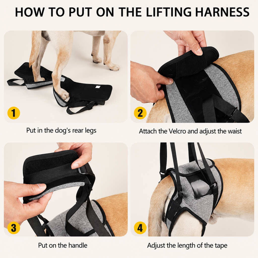Dog Rear Leg Support Harness | Lifting Aid for Injured & Senior Dogs