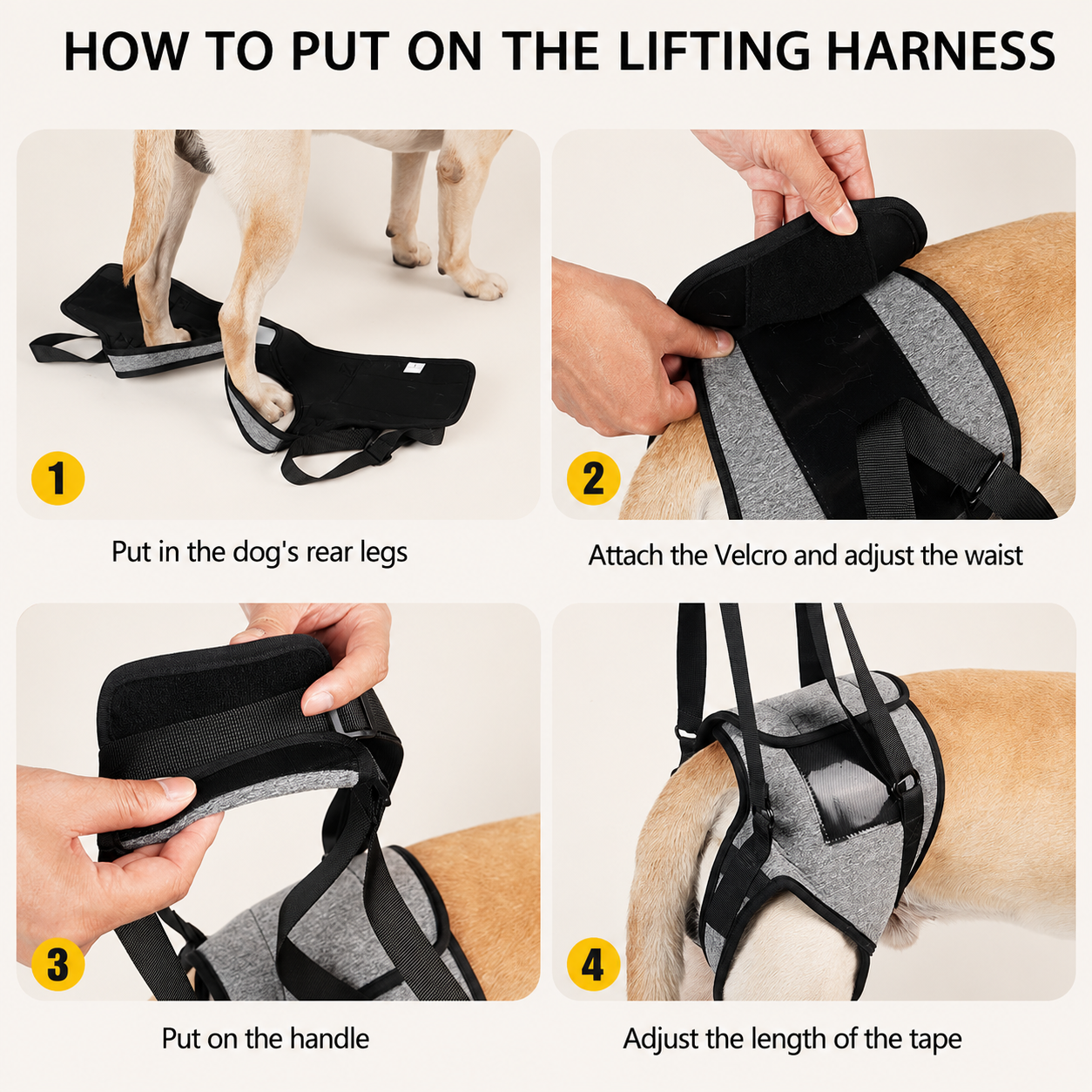 Dog Rear Leg Support Harness | Lifting Aid for Injured & Senior Dogs