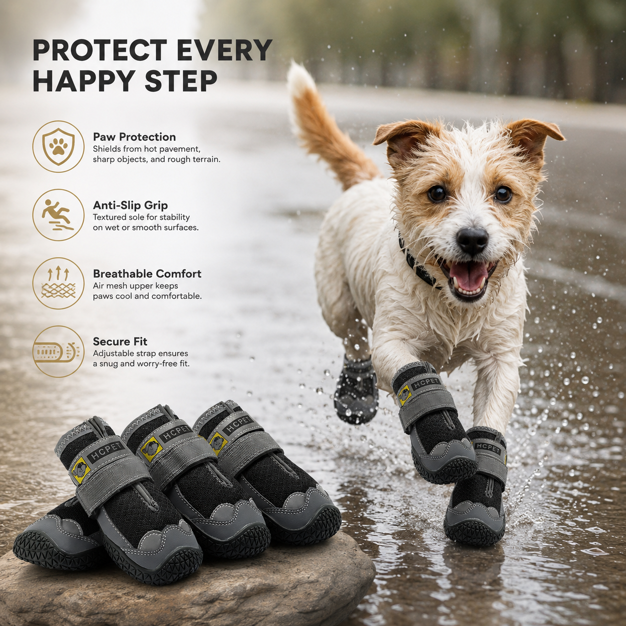 Summer Dog Shoes – Non-Slip Paw Protector