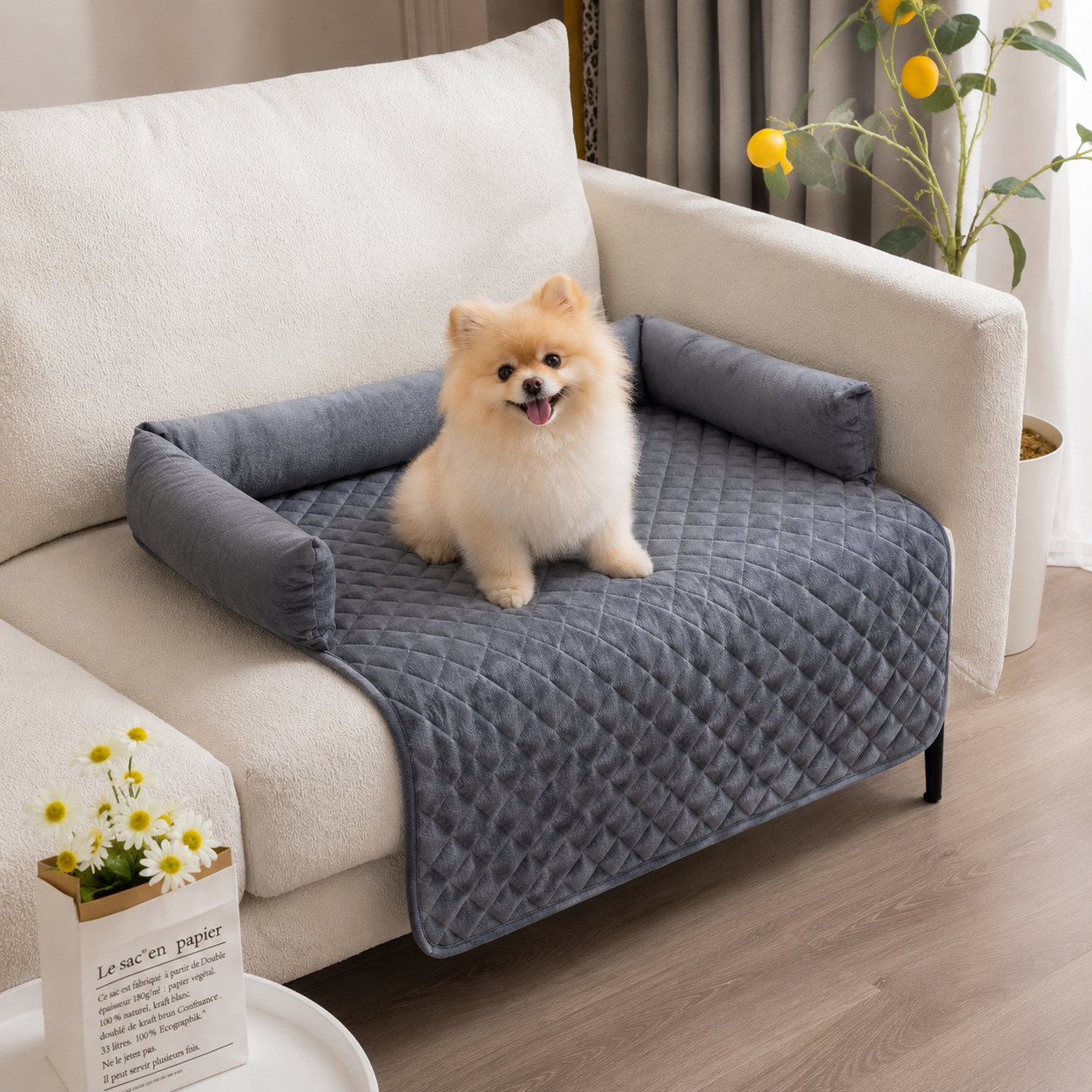Dog Couch Bed – Washable Furniture Protector Sofa Cover for Dogs