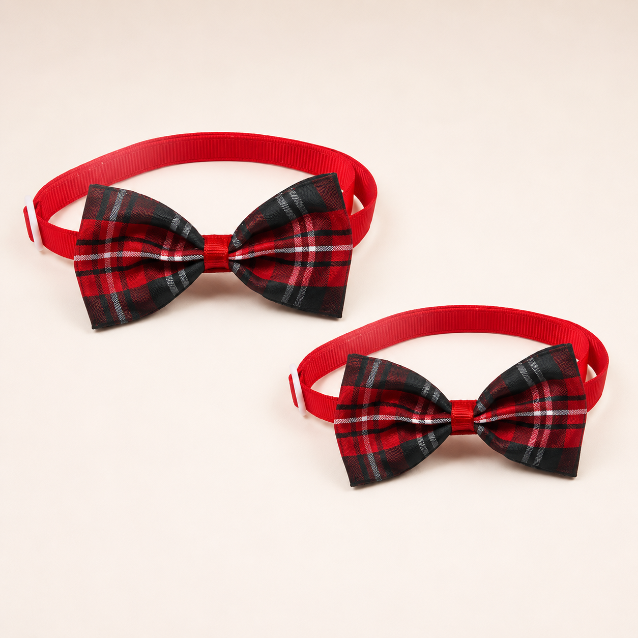 Plaid Bow Tie & Scarf Set for Cats and Dogs (1pc or 2pc)