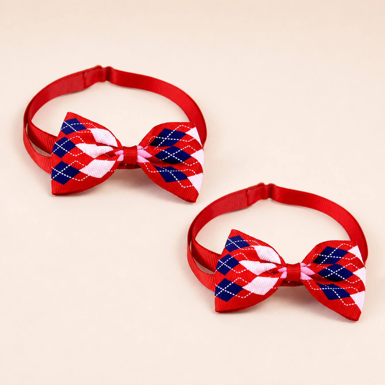 Plaid Bow Tie & Scarf Set for Cats and Dogs (1pc or 2pc)