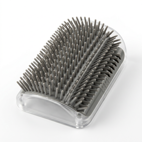 Cat Corner Scratcher & Self-Grooming Brush