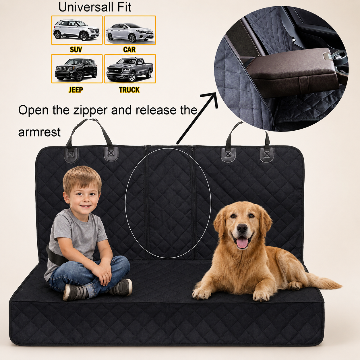 Water-Resistant Dog Car Seat Protector - Image 2