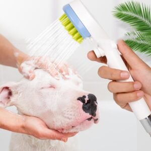 Pet Bath Brush – Massage & Rinse Sprayer for Dogs and Cats