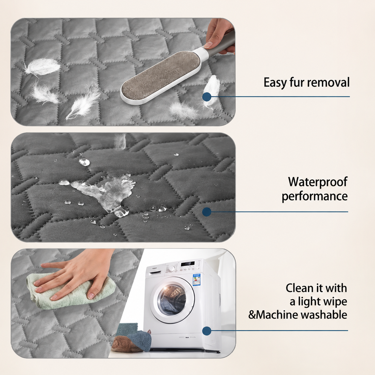 Waterproof Dog Couch Cover | Quilted Furniture Protector, 6 Sizes - Image 5