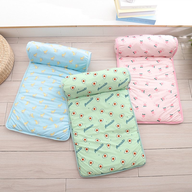 Ice Silk Dog Cooling Mat with Pillow — Breathable Summer Pet Bed - Image 2