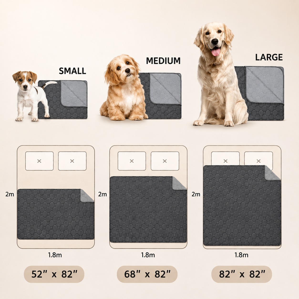 Waterproof Dog Couch Cover | Quilted Furniture Protector, 6 Sizes - Image 9