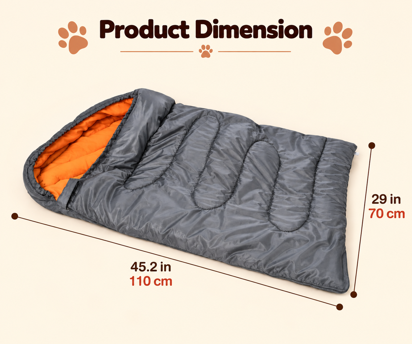 Packable Dog Sleeping Bag – Portable Travel Bed with Storage Sack - Image 5
