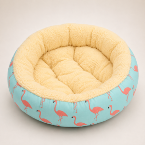 Round Pet Bed – Plush Nest in 35 Styles, One Size Fits Most