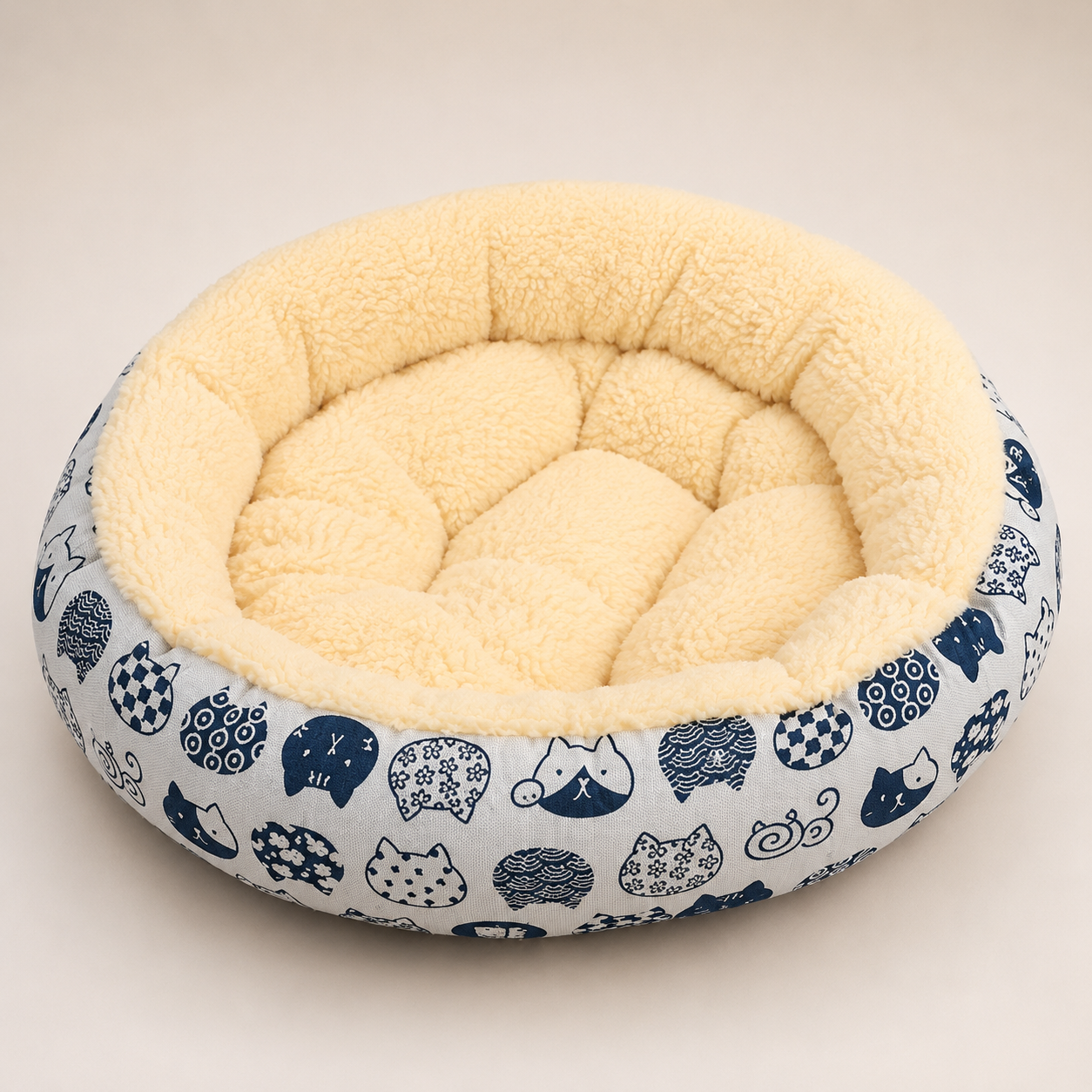Round Pet Bed – Plush Nest in 21 Styles, One Size Fits Most - Image 16