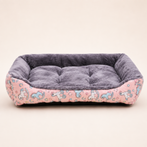 Small Dog Bed with Bolster Sides – Soft Print Nest Bed
