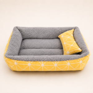 Pillow Dog Bed with Bolster Sides – Print Pattern Cloth Bed