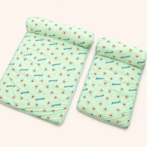 Ice Silk Dog Cooling Mat with Pillow — Breathable Summer Pet Bed