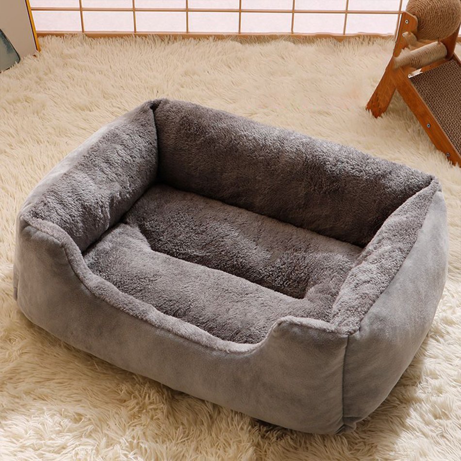 Soft Plush Pet Bed with Cozy Bolster Design - Image 7