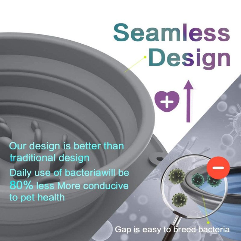 Foldable Double Silicone Dog Bowl - Image 4