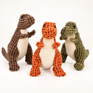 Plush Dinosaur Squeaky Dog Toy