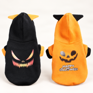 Halloween Dog Hoodie — Scary Face & Pumpkin Face Prints