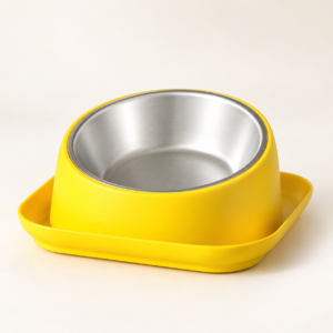 Tilted Stainless Steel Pet Bowl