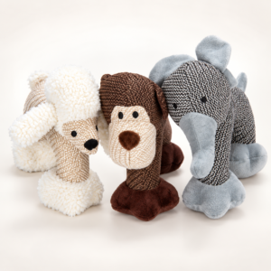 Round Plush Squeaky Dog Toy